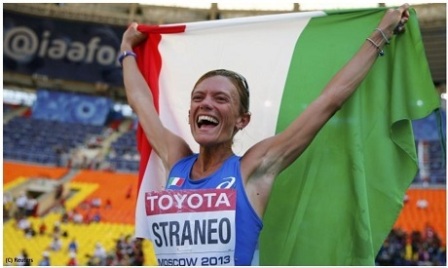 Valeria Straneo: brinda alla medaglia con il moscato d'Asti