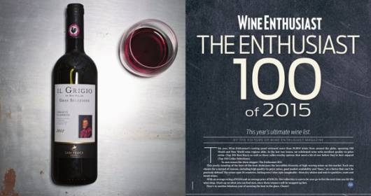 Ecco il Chianti Classico al vertice della top 100 di Wine Enthusiast