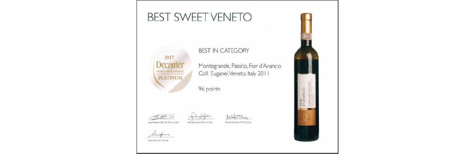dal Decanter Word Wine Awards Platinum alle madaglie d'Oro del Consorzio Euganeo  