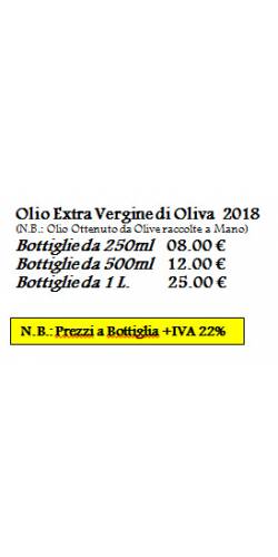 Olio Extra Vergine di Oliva  2018 Fattoria di Montechiari