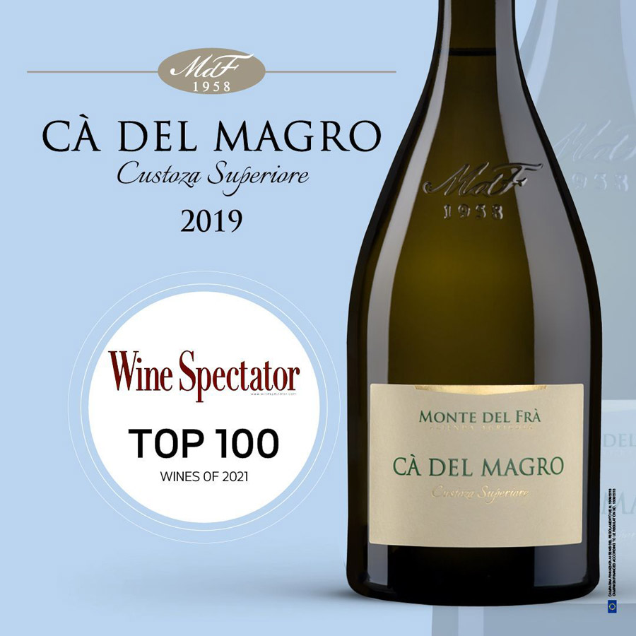 Cà del Magro 2019 di Monte del Frà nella Top 100 Wine 2021 di Wine Spectator
