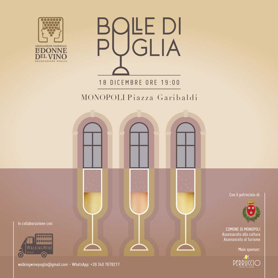 Bolle di Puglia: a Monopoli l'evento delle Donne del Vino Puglia per promuovere i vini spumanti regionali