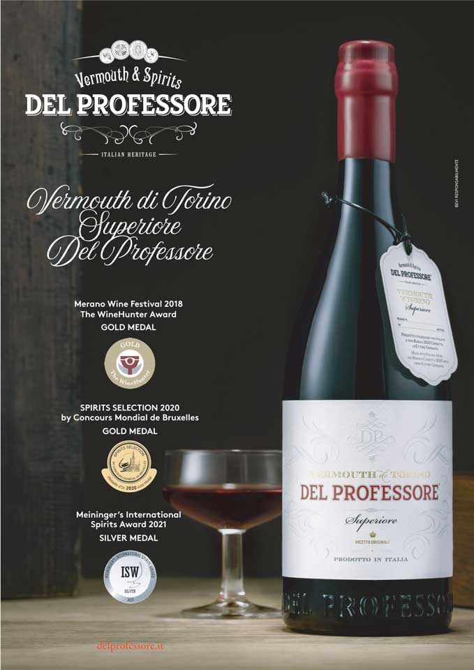  Prestigiosi riconoscimenti internazionali per il Vermouth di Torino Superiore al Barolo Del Professore
