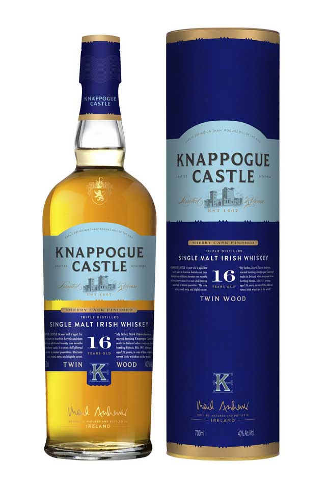 DALL'IRLANDA IL KNAPPOGUE CASTLE WHISKEY: TRE DISTILLAZIONI E LA COLLINA DEL BACIO