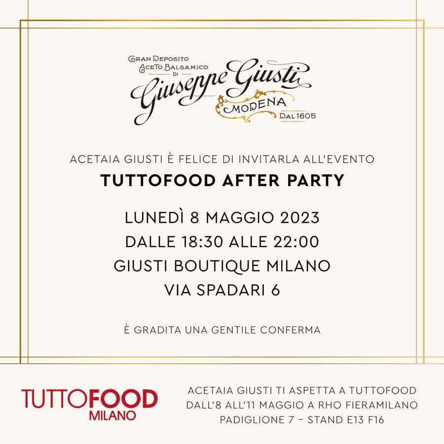 ACETAIA GIUSTI, TUTTO FOOD AFTER PARTY