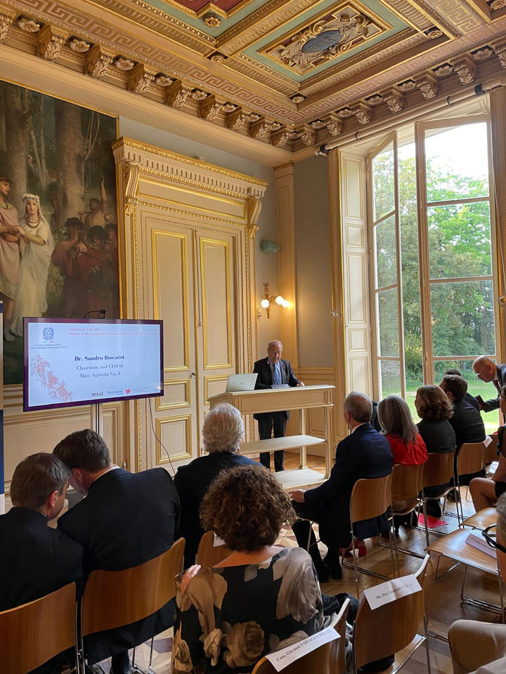 MASI** Sandro Boscaini partecipa all’evento della Rappresentanza Italiana a Parigi per il Centenario di OIV 