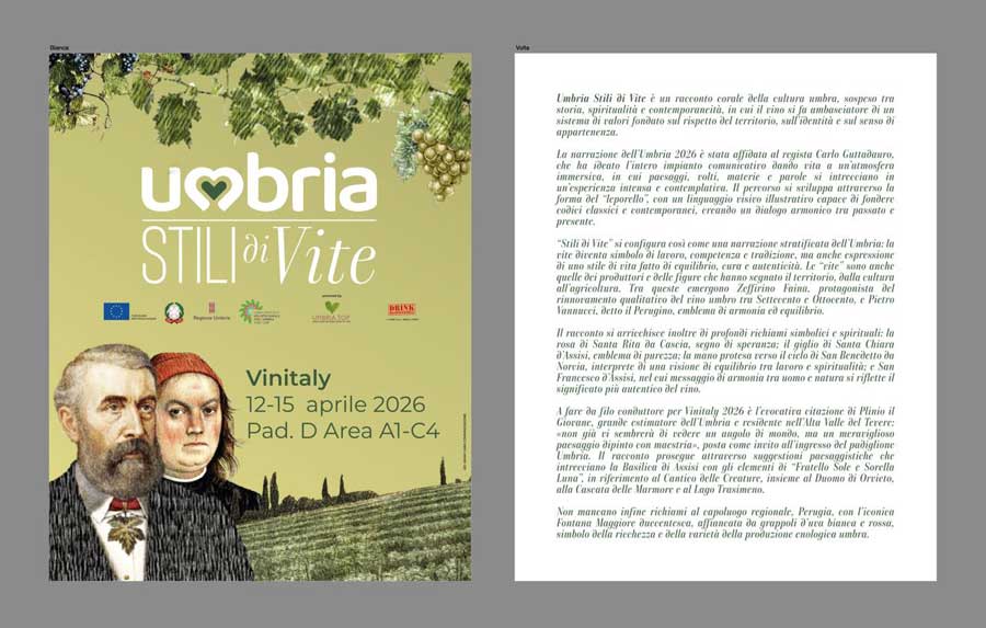 MASTERCLASS, DEGUSTAZIONI E FOCUS TEMATICI: IL CALENDARIO DEGLI APPUNTAMENTI DI UMBRIA TOP A VINITALY 2026 