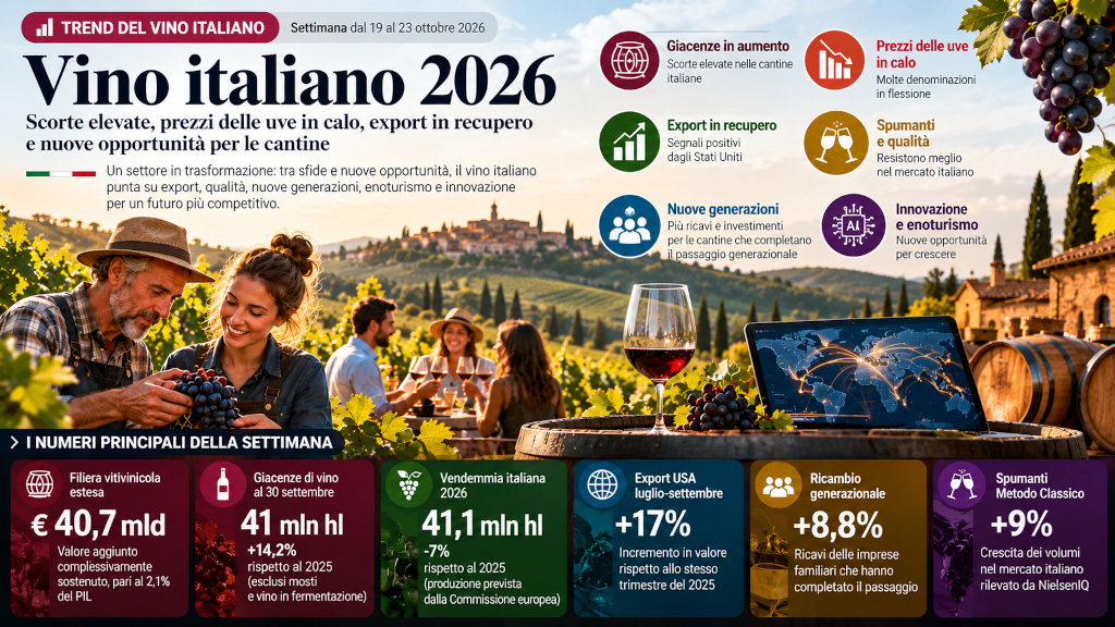 TREND DEL VINO ITALIANO - Settimana dal 19 al 23 ottobre 2026